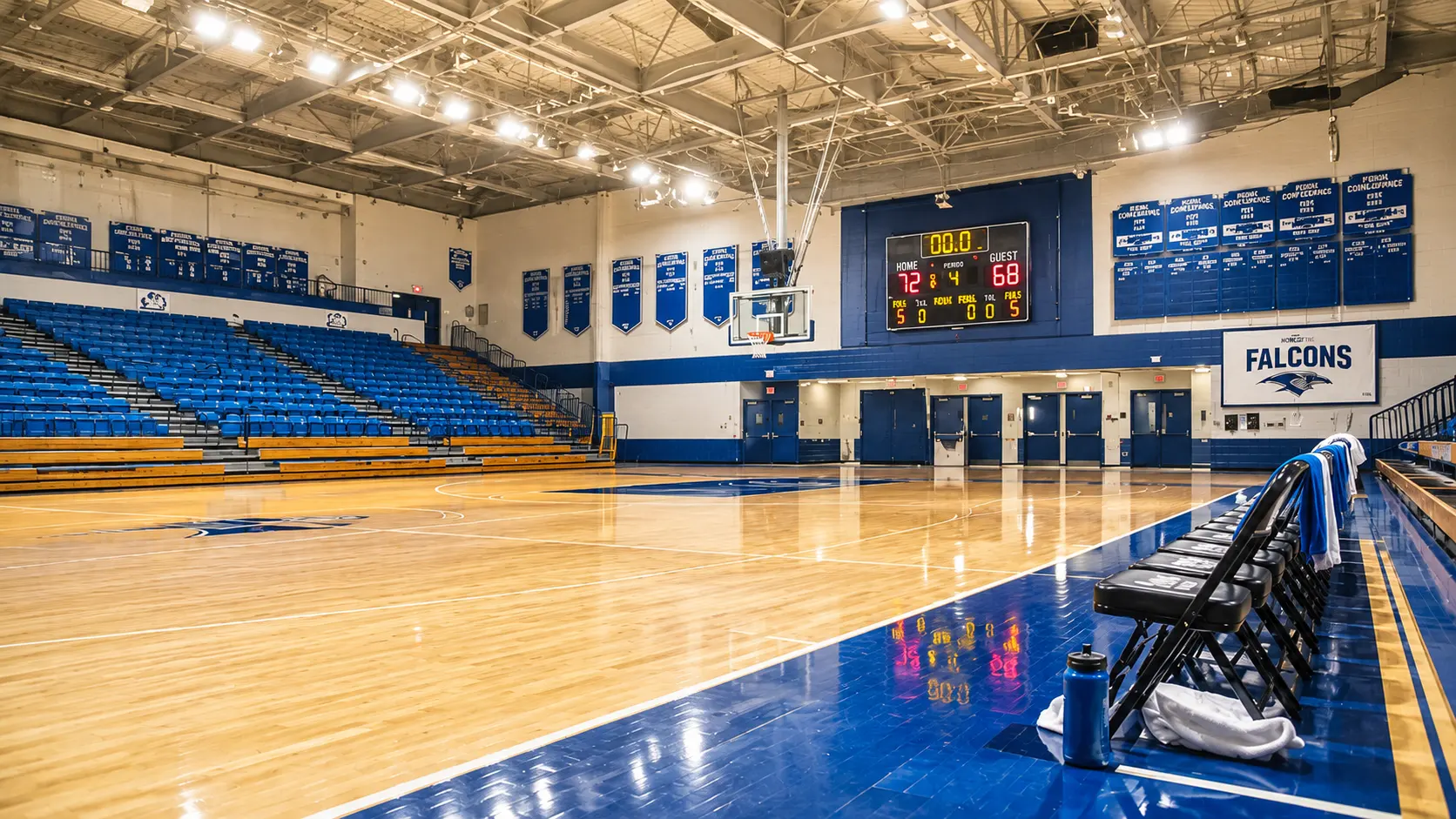 A youth basketball team and coach in a huddle - join the Run The Bench waitlist.
